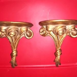 Vintage ceramic wall shelves